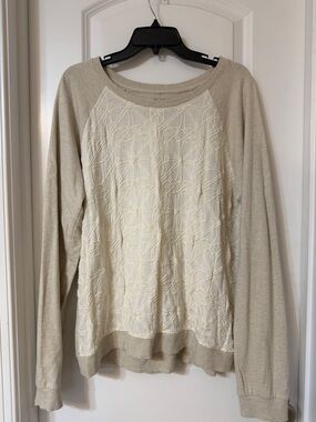 Lucky Brand Neutral Crewneck Pullover - Soft Beige